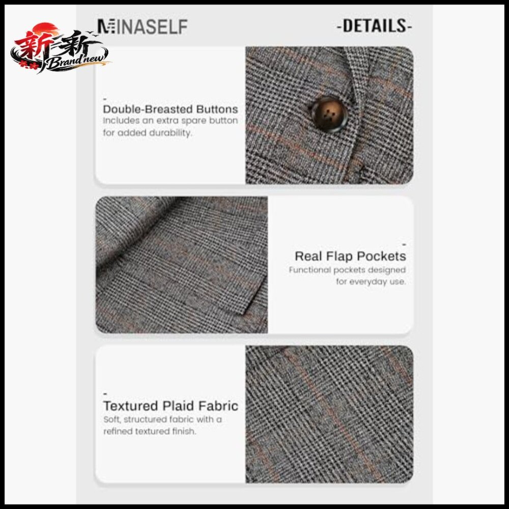 Lightweight Fully Lined Polyester Blend Blazer wi… - image 6